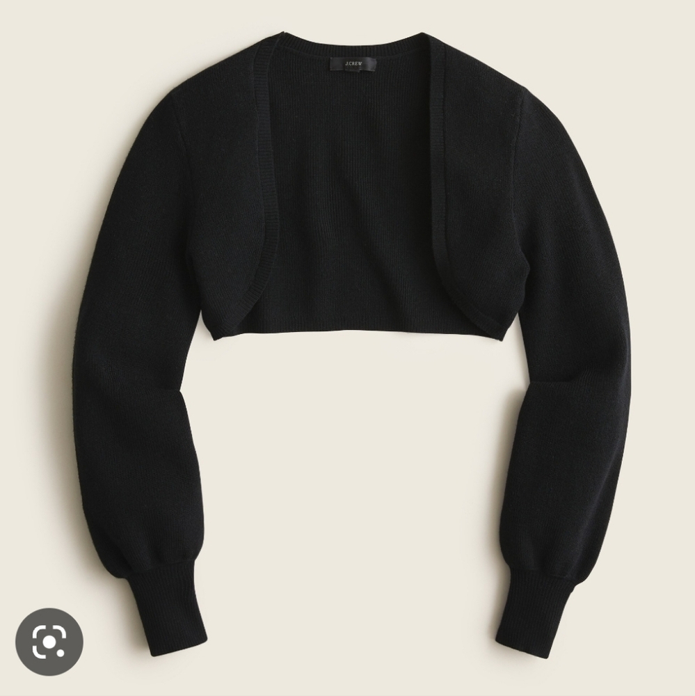 J. Crew Black Cropped Shrug Sweater - Picture 4 of 8